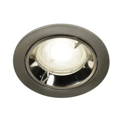 Spot encastrable Caius LED GU10 Ø8,5cm IP44 345lm 50W 5.2W GoodHome blanc neutre chrome
