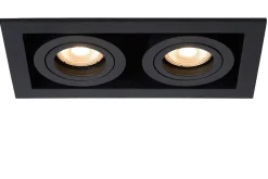 Spot encastrable CHIMNEY en aluminium avec 2xGU10 - Noir - Lucide
