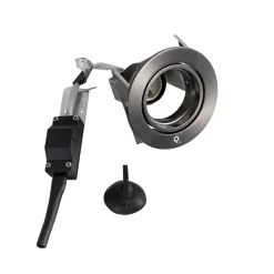 Spot encastrable cisco - 1 lumière - L 8.9 cm - Gris foncé - Moderne - Éclairage intérieur - Salon I Chambre I Cuisine I Salle à