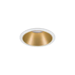 Spot encastrable Cole LED intégrée blanc chaud IP44 470lm Ø8cm doré finition blanche Paulmann
