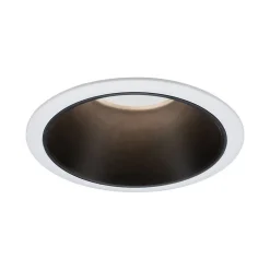 Spot encastrable Cole LED intégrée blanc chaud IP44 470lm Ø8cm noir finition blanche Paulmann