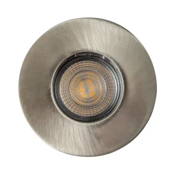 Spot encastrable Colours Hades IP65 chrome brossé Ø8,5 cm