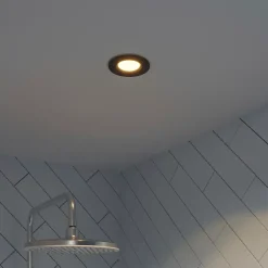 Spot encastrable Etana LED intégrée blanc chaud IP65 410lm 4.7W Ø8.5cmxH.3.1cm métal noir GoodHome