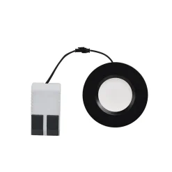 Spot encastrable Etana LED intégrée blanc chaud IP65 410lm 4.7W Ø8.5cmxH.3.1cm métal noir GoodHome