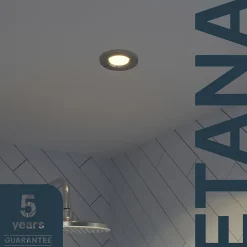 Spot encastrable Etana LED intégrée blanc chaud IP65 410lm 4.7W Ø8.5cmxH.3.1cm métal chrome GoodHome