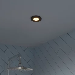 Spot encastrable Hades GU5.3 blanc chaud IP65 345lm 4.4W Ø8xH.8.2cm noir GoodHome