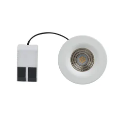 Spot encastrable Hobson LED intégrée blanc neutre IP20 dimmable 450lm 6.1W Ø8.8xH.5.3cm blanc GoodHome