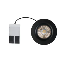 Spot encastrable Hobson LED intégrée blanc chaud IP20 dimmable 450lm 6.1W Ø8.8xH.5.3cm noir GoodHome