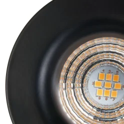 Spot encastrable Hobson LED intégrée blanc chaud IP20 dimmable 450lm 6.1W Ø8.8xH.5.3cm noir GoodHome