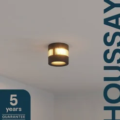 Spot encastrable Houssay LED intégrée blanc chaud IP20 200lm 6W Ø9xH.10,5cm noir GoodHome