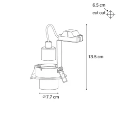 Spot encastrable installa - 1 lumière - D 7.7 cm - Gris foncé - Moderne - Éclairage intérieur - Salon I Chambre I Cuisine I