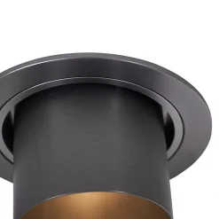 Spot encastrable installa - 1 lumière - D 9.2 cm - Gris foncé - Moderne - Éclairage intérieur - Salon I Chambre I Cuisine I