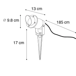 Spot encastrable intelligent noir IP65 avec Wifi GU10 - Done