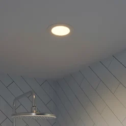 Spot encastrable Karluk LED intégrée variation de blancs IP65 600lm 6.5W Ø8xH.2,4cm blanc GoodHome