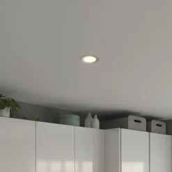 Spot encastrable Karluk LED intégrée variation de blancs IP65 850lm 10W Ø12xH.2,4cm argent GoodHome