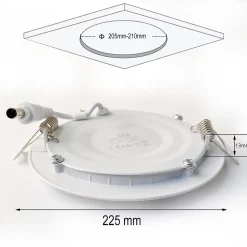Spot Encastrable Led Inox Downlight Panel Extra-plat 18w Blanc Neutre 4000k