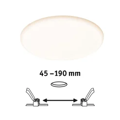 Spot encastrable LED IP44 14W blanc froid et blanc chaud 1500lm ⌀18,5cm Paulmann, Veluna Varifit