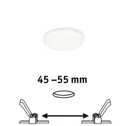 Spot encastrable LED IP44 4,5W blanc neutre 550lm ⌀7,5cm Paulmann, Veluna Varifit