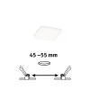 Spot encastrable LED IP44 4,5W blanc neutre 550lm L.7,5 x l.7,5 cm Paulmann, Veluna Varifit
