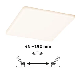 Spot encastrable LED IP44 21W blanc chaud 2400lm L.21,5 x l.21,5 cm Paulmann, Veluna Varifit