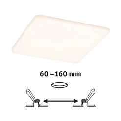 Spot encastrable LED IP44 15W blanc froid et blanc chaud 1600lm L.18,5 x l.18,5 cm Paulmann, Veluna Varifit