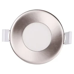Spot encastrable LED IP65 3,3W aluminium brossé 450lm Ø8,5cm GoodHome, Bolivar