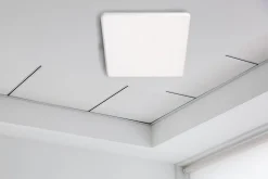 Spot encastrable LED SUMA 21,5 cm metal plastique blanc style moderne dimmable profondeur 3,2 cm