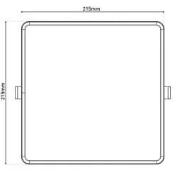 Spot encastrable LED SUMA 21,5 cm metal plastique blanc style moderne dimmable profondeur 3,2 cm