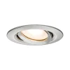 Spot encastrable moderne pour salle de bains GU10 et GU5.3 - Paulmann 93662 en fer brossé 35W