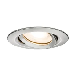 Spot encastrable moderne pour salle de bains GU10 et GU5.3 - Paulmann 93662 en fer brossé 35W