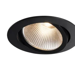 Spot encastrable noir 9,5 cm avec LED 1015 lm Dimmable IP65 - Gaius