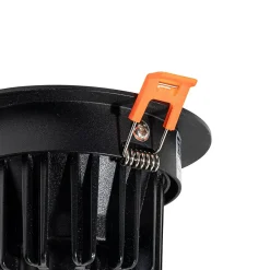 Spot encastrable noir 9,5 cm avec LED 1015 lm Dimmable IP65 - Gaius