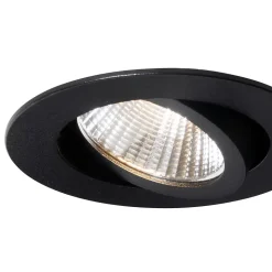 Spot encastrable noir 6,8 cm avec LED 545 lm Dimmable IP65 - Gaius