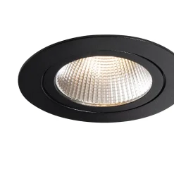 Spot encastrable noir 9,5 cm avec LED 1015 lm Dimmable IP23 - Gaius