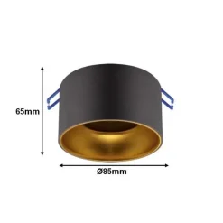 Spot Encastrable Noir et Or pour Ampoule GU10 - Silumen - Aluminium