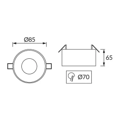 Spot Encastrable NOIR et OR pour Ampoule GU10 - SILAMP