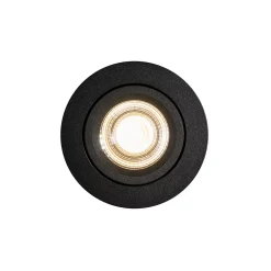 Spot encastrable noir inclinable 8,2 cm avec LED à intensité variable et blanc chaud IP54 Ultra Slim - Pupil
