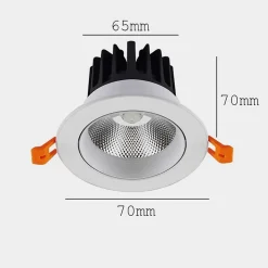 Spot Encastrable Orientable Led COB 5W 4000k Rond Blanc