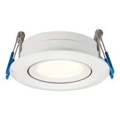 Spot encastrable orientable GU10 IP65 métal blanc plafond salle de bain Lagos Light Prestige