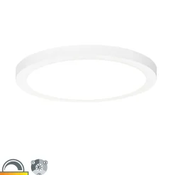 Spot encastrable ou apparent blanc 30 cm LED incluse à intensité variable en 3 étapes avec interrupteur DIP - Trans
