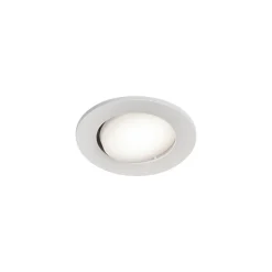 Spot encastrable Quimby LED intégrée blanc neutre IP20 dimmable 350lm 5.5W Ø8.5xH.5.2cm blanc GoodHome
