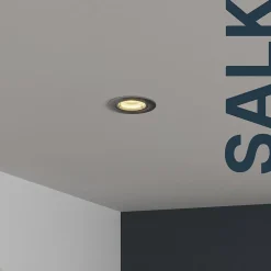 Spot encastrable Salk GU10 blanc chaud IP20 450lm 4.9W Ø8.5xH.9.4cm chrome GoodHome