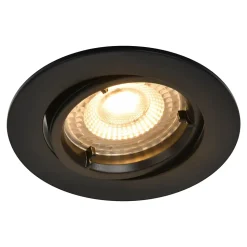 Spot encastrable Salk GU10 blanc chaud IP20 450lm 4.9W Ø8.5xH.9.4cm noir GoodHome