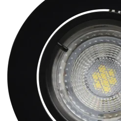 Spot encastrable Salk GU10 blanc chaud IP20 450lm 4.9W Ø8.5xH.9.4cm noir GoodHome