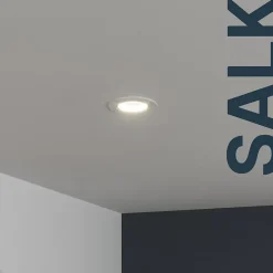 Spot encastrable Salk GU10 blanc neutre IP20 450lm 4.9W Ø8.5xH.9.4cm blanc GoodHome