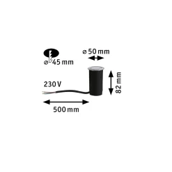 Spot encastrable solaire Domenic IP67 Paulmann lumière blanche