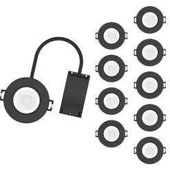 Spot Encastrable 6W Dimmable CCT IP65 NOIR - 3000K/4000K/6500K (Pack de 10) - SILAMP