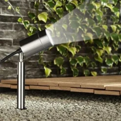 Spot Extérieur à Piquer Acier Inoxydable IP44 pour Ampoule GU10 - SILAMP