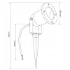 Spot Extérieur avec Piquet GU10 HORTUS Noir, Étanche IP65, Lampe de Jardin à Piquer, Spot de Jardin à Encastrer 2 pièces