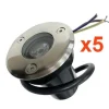Spot Extérieur Encastrable LED IP65 220V Sol 3W 45 degrés (Pack de 5) - Blanc Neutre 4000K - 5500K - SILAMP